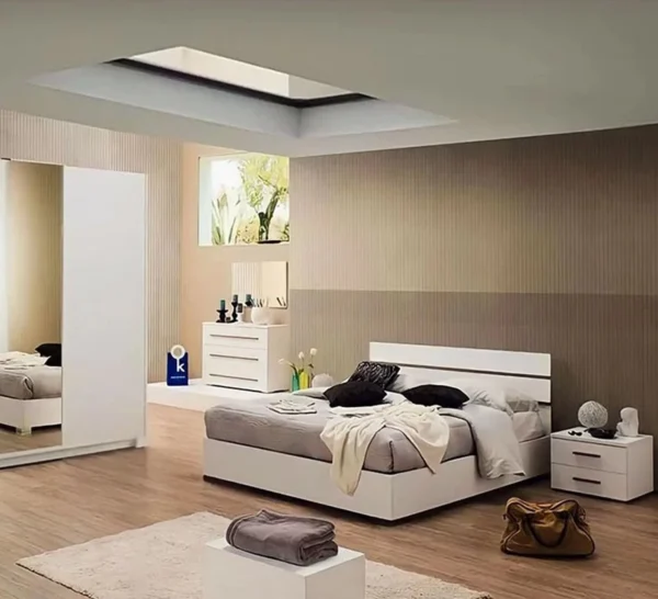 Serene White Sliding Bedroom