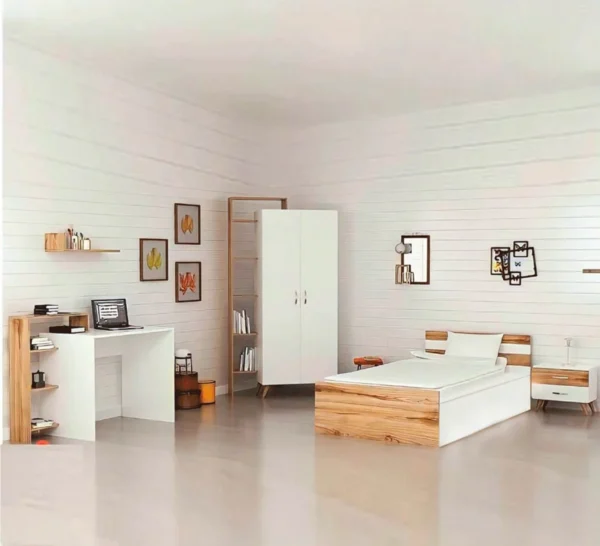 Chic White Youth Bedroom